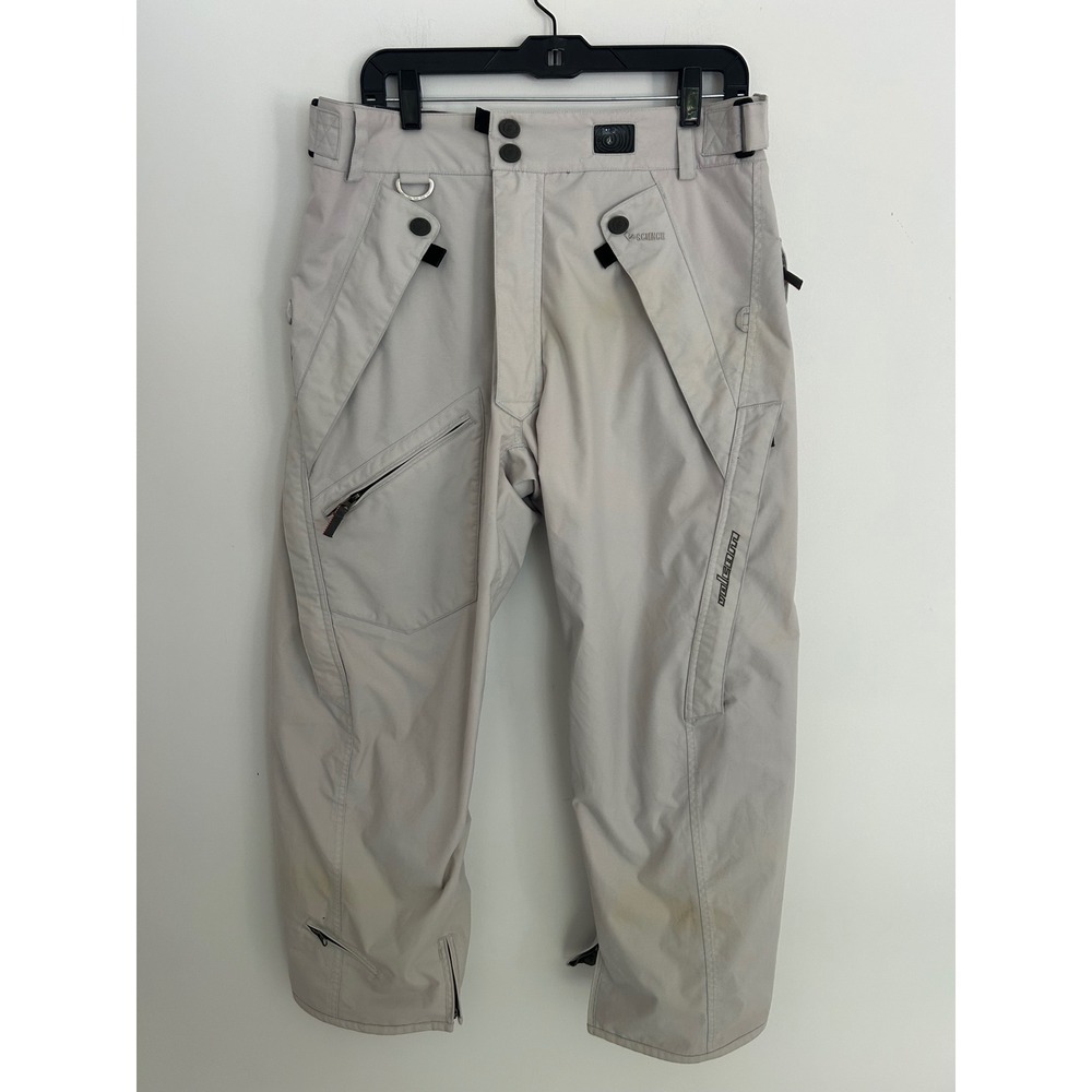 Volcom V-Science Trailblazer Snow Pants Mens Gray Nylon Ski Snowboard Cargo